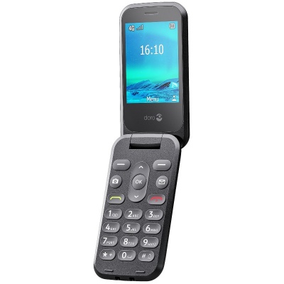 Doro 2800 Large Display 4G Amplified Flip Mobile Phone (Black)